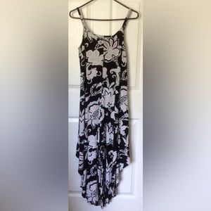Black & White Floral Wide Leg Jumpsuit